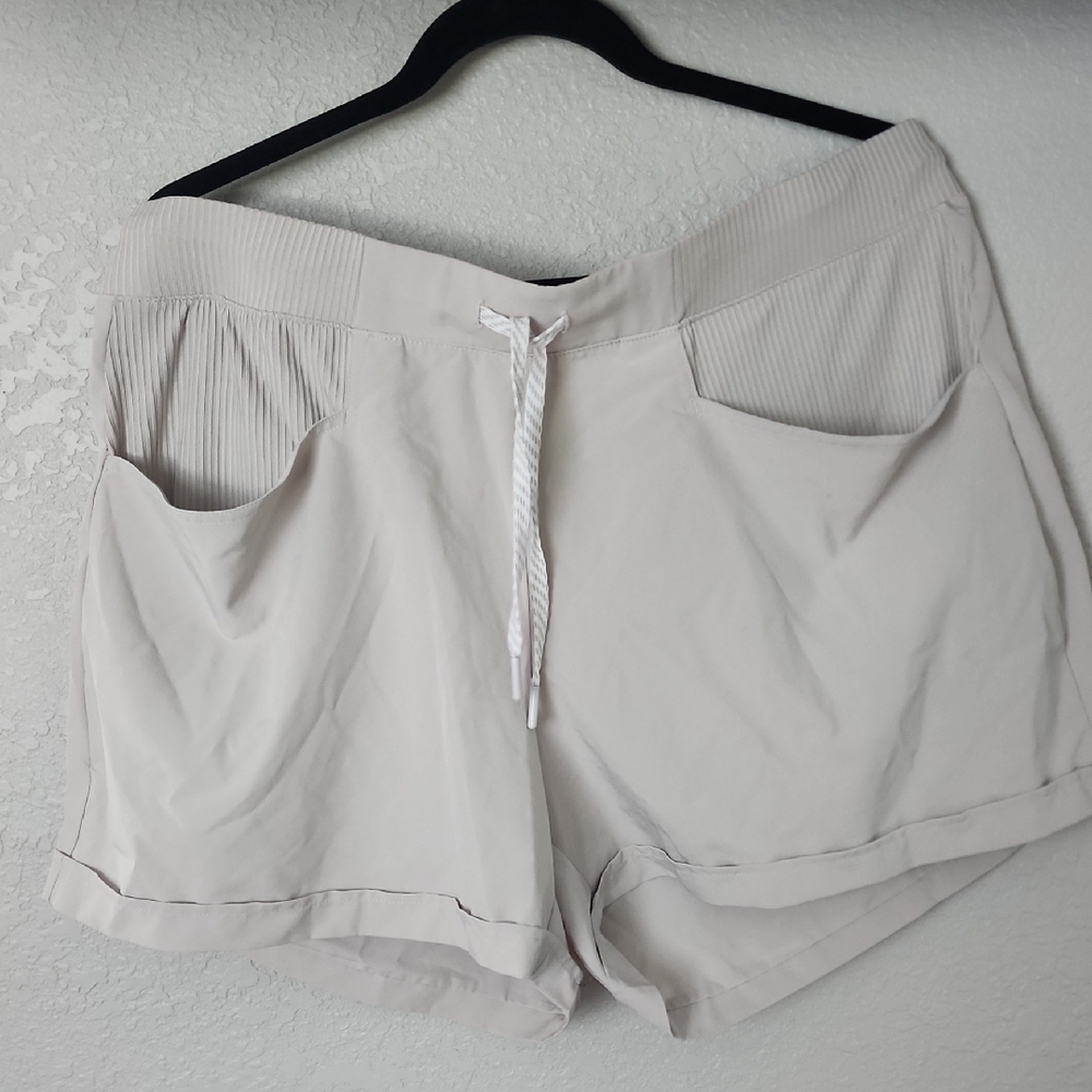 Avalanche Cream Athletic Shorts Soft Fabric